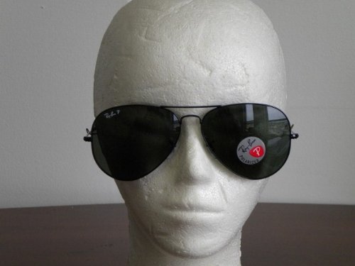 Ray Ban 3025 Black Polarized Grey Green 002 58 62mm Sunglasses product image