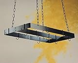 Rogar Rectangular Black Pot Rack 30-in.