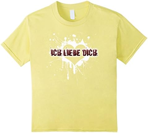 Kids Ich Liebe Dich T-shirt, Germany Deutschland Love Tee 8 Lemon