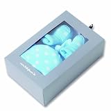 Baby Boum Youmi Scuba Newborn Hat and Booties Gift Box (Turquoise, 0 - 3 Months)