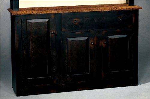 Chatham Furniture SB9071 (Crackle Black) Antique Reproductions Northshore Cupboard Base Finish: Crac