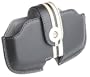 Leather Side Pouch for T-Mobile Sidekick Phone, Black/Tan