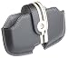 Leather Side Pouch for T-Mobile Sidekick Phone, Black/Tan