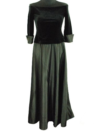 J S Collection Ballet Neck Long Grown Black 8