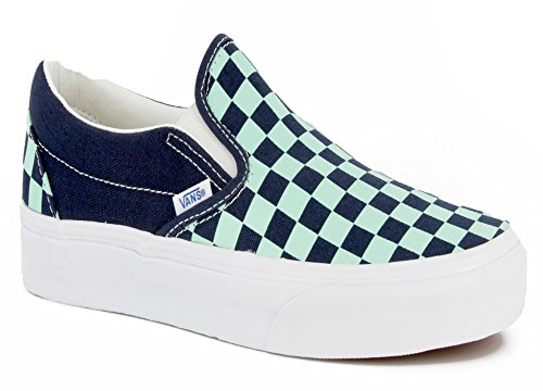Vans Unisex Classic Slip On Golden Coast Dress Blue Checkered | Desertcart  Aruba