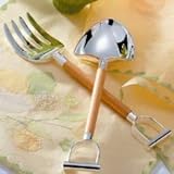 SALAD SERVERS SHOVEL/RAKE WOOD