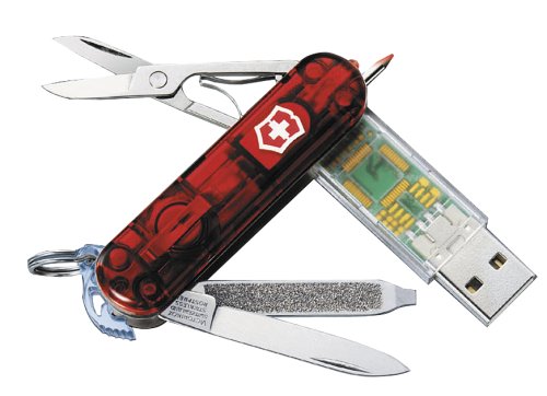 External hard drive:Victorinox SwissMemory 128 MB USB Storage Device (Translucent Ruby)