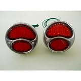(2) 1928 - 1931 Ford 19 LED Stop Turn Tail Lights 1929 1930 White LED Light 
