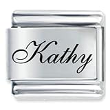 Name Kathy Italian Charms Bracelet Link