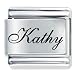 Name Kathy Italian Charms Bracelet Link