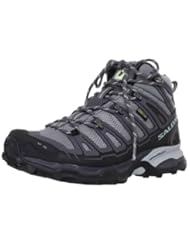 Shoes: Salomon Womens X Ultra Mid GTX W Hiking Shoe,Pearl Grey/Dark Cloud/Green Tea,8 M US - Salomon