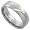 Surgical Steel 6mm Domed Wedding Band Thumb Ring Comfort-Fit High Polish, size 5