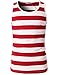 H2H Mens Casual Slim Fit Sleeveless Crewneck Lightweight Striped Summer Tank Top