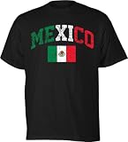 Mexico Black Arch Over Flag International T-Shirt - Sports hot deals