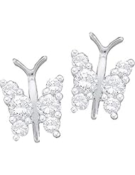 0.25CTW DIAMOND BUTTERFLY EARRINGS