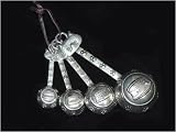 4 piece ganz Pewter CAT Measuring SPOONS set Kitchen NU