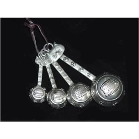 4 piece ganz Pewter CAT Measuring SPOONS set Kitchen NU by Cats