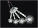 4 piece ganz Pewter CAT Measuring SPOONS set Kitchen NU