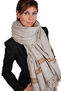 Mansi Merino Shawl / Oversize Scarf (Stone 200 X 100cm)