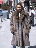 LUXURY NEW RUSSIAN SABLE FUR COAT s10/12 #22235