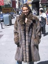 LUXURY NEW RUSSIAN SABLE FUR COAT s10/12 #22235