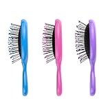 Wet Brush Multi-Pack Squirt Detangler Hair Brushes, Pink/Purple/Blue