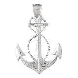 Clevereve's 14K White Gold Pendant Anchor 8.1 - Gram(s)