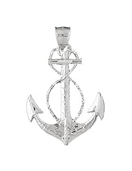 Clevereves 14K White Gold Pendant Anchor 8.1 - Gram(s)