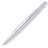 Cross ATX Pure Chrome Fountain Pen with Chrome Plated Appointments and Stainless Steel Nib - Medium