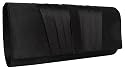 Satin Clutch Abendtasche, schwarz