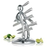 The Ex Kitchen Knife Set by Raffaele Iannello, Chrome