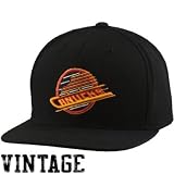 Mitchell & Ness Vancouver Canucks Basic Vintage Logo Adjustable Hat - Black