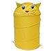 KINGSO Carton Kid Foldable Pop-Up Laundry Hamper Storage Basket Yellow