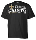 NFL Men's New Orleans Saints Arched Horizon Tee Shirt (Jag Teal, Large)