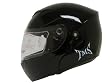 Solid Gloss Black Dot Modular Full Face Flip up Motorcycle Stree Bike Helmet~ XL