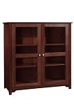 Oxford 36w Three-shelf Bookcase With Glass Doors