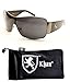 A80-kp Khan Aviator Turbo Sunglasses with Pouch (3605 Gunmetal/Black, uv400)