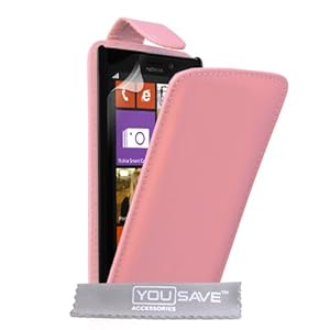 Coque Nokia Lumia 925 Etui Rose Clair PU Cuir Clapet Housse