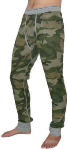 Mens American Eagle Green Camouflage Cotton Long Johns / Thermal Ski Underpants (Size: XS/S)