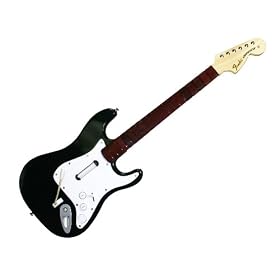 Rock Band 3 Wireless Fender Stratocaster Guitar- Black (Xbox 360)