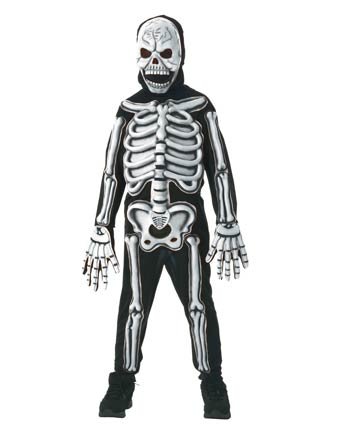 Childrens Toyshop  Toys : Kids Medium Glow-in-the-Dark Skeleton Costume (8-10)