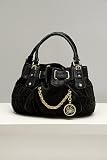Juicy Couture - Juicy Couture Freestyle Black Velour Satchel with Chain