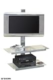 Nova Flat-panel Tv Stand 40w Clr Glass/slvr