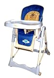 604B Blue Adjustable Wheeled Dexluxe High Chairs