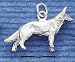 Sterling Silver 3d German Shepherd Charm