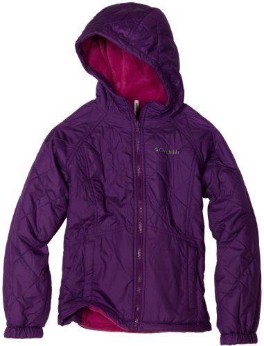 Columbia Girls 7-16 Ethan Pond II Jacket, Iris Glow/Raspberry, 14/16