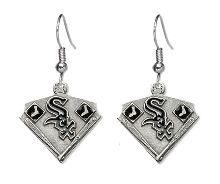 Chicago White Sox Dangle Earrings - MLB Baseball Fan Shop Sports Team Merchandise