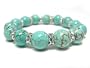 Turquoise Ball and Crystal Stretch Bracelet Fashion Jewelry