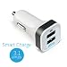 Mivi CC231W Smart Charge 3.1A Dual Port Car Charger for Apple iPhone, iPad, Samsung Galaxy, Lenovo, OnePlus, Xiomi MI, HTC, LG, Nexus, Motorola Moto G, ASUS, Coolpad, Sony, Micromax, Honor, Intex, Meizu, Karbonn and all other mobile devices and Tablets (White) RS.499.00