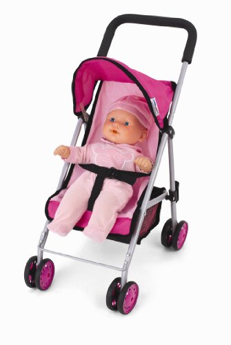 6 piece Deluxe Doll activity center 1. Doll Stroller 2. Doll carrier 3. Doll bouncer 4. Doll walker 5. Doll table seat 6. 12'' Doll soft body
